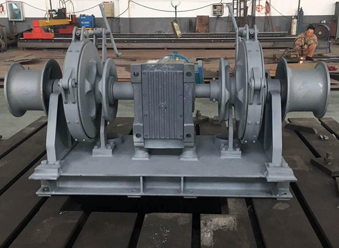 electric anchor winch with double gypsy