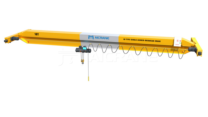 10ton overhead crane with wire rope hoist