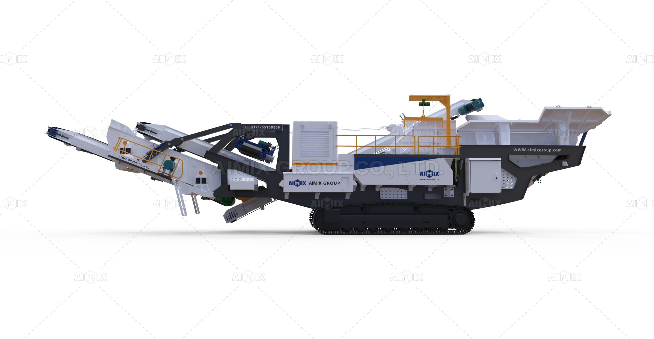 Crawler tipe mobile impact crusher pabrik