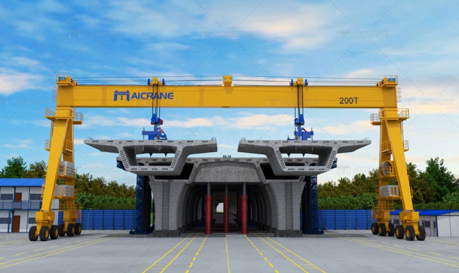 straddle carrier for cross line construction