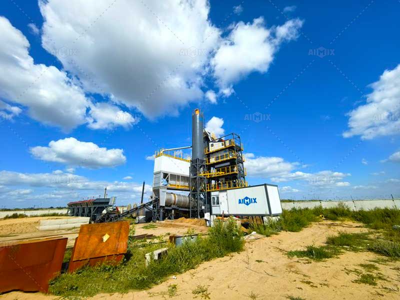 160tph stationary asphalt batching plant in Kazakhstan
