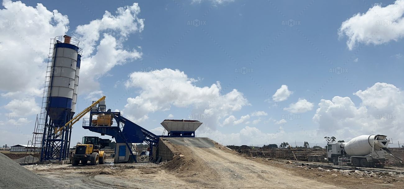 mobile concrete batching plant price