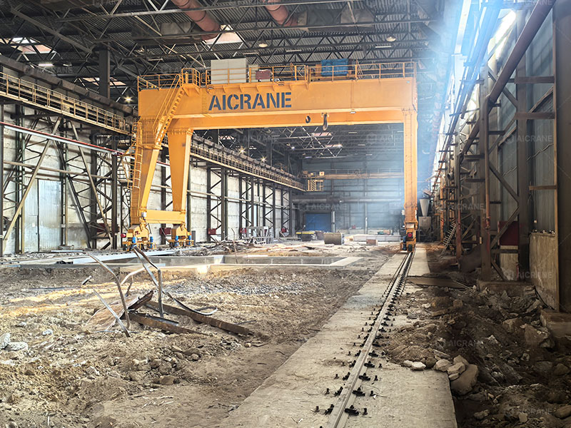 rail foundations for heavy-duty gantry cranes
