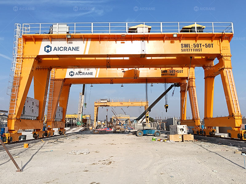 100 ton gantry crane for precast concrete elements