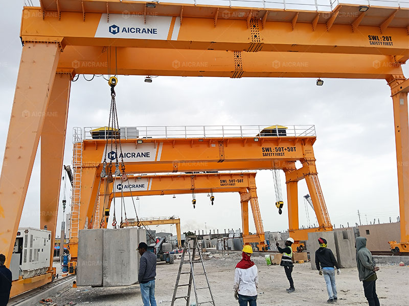 gantry cranefor lifting heavy precast concrete