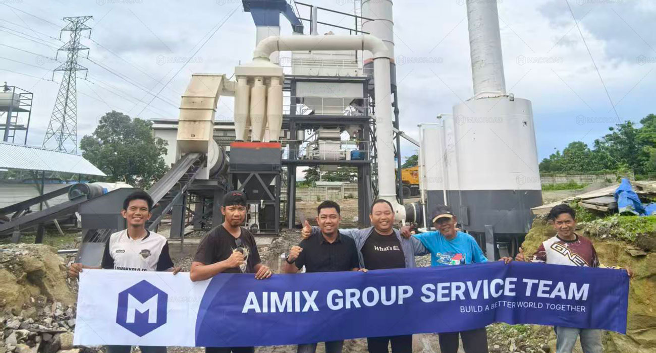 ALQ80 80tph asphalt batching plants in the Indonesia